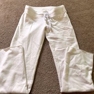 Aeropostale XS cream sweat pants